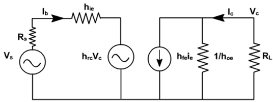 Analysis of a Transistor Amplifier Circuit Using H-Parameters | Analog and Digital Electronics - Electrical Engineering (EE)