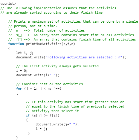 Activity Selection Problem - Computer Science Engineering (CSE)
