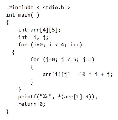 Previous Year Questions: Array and Pointer | Programming and Data Structures - Computer Science Engineering (CSE)