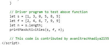 Activity Selection Problem - Computer Science Engineering (CSE)