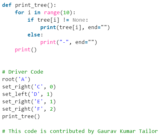 Array Representation of Binary Trees | Programming and Data Structures - Computer Science Engineering (CSE)