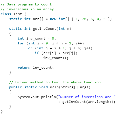 Count Inversions in Array | Algorithms - Computer Science Engineering (CSE)