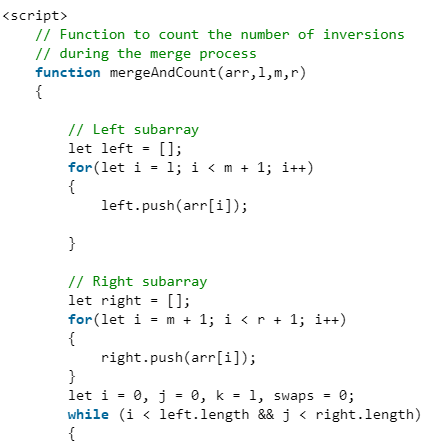 Count Inversions in Array | Algorithms - Computer Science Engineering (CSE)