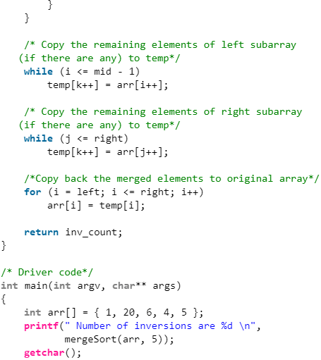 Count Inversions in Array | Algorithms - Computer Science Engineering (CSE)