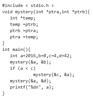 Previous Year Questions: Function | Programming and Data Structures - Computer Science Engineering (CSE)