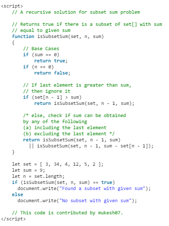 Subset Sum Problem | Algorithms - Computer Science Engineering (CSE)