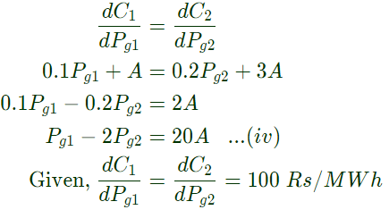 Previous Year Questions- Economic Power Generation and Load Dispatch | Power Systems - Electrical Engineering (EE)