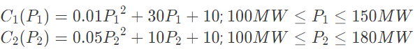 Previous Year Questions- Economic Power Generation and Load Dispatch | Power Systems - Electrical Engineering (EE)