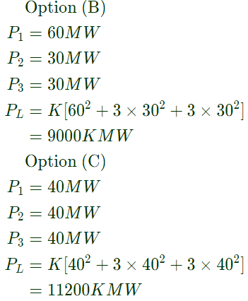 Previous Year Questions- Economic Power Generation and Load Dispatch | Power Systems - Electrical Engineering (EE)