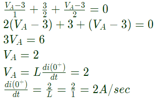 Previous Year Questions- Transients and Steady State Response - 1 | Network Theory (Electric Circuits) - Electrical Engineering (EE)