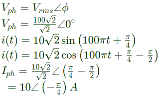 Previous Year Questions- Steady state AC Analysis | Network Theory (Electric Circuits) - Electrical Engineering (EE)