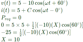 Previous Year Questions- Steady state AC Analysis | Network Theory (Electric Circuits) - Electrical Engineering (EE)