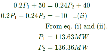 Previous Year Questions- Economic Power Generation and Load Dispatch | Power Systems - Electrical Engineering (EE)