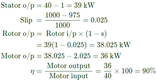 Previous Year Questions- Three Phase Induction Machines - 1 | Electrical Machines - Electrical Engineering (EE)