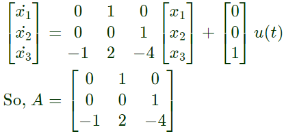 Previous Year Questions- State Variable Analysis - 2 | Control Systems - Electrical Engineering (EE)