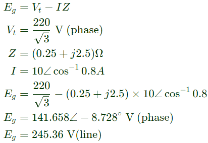 Previous Year Questions- Synchronous Machines - 1 | Electrical Machines - Electrical Engineering (EE)