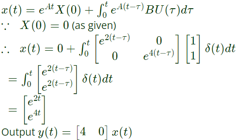 Previous Year Questions- State Variable Analysis - 2 | Control Systems - Electrical Engineering (EE)