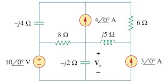 Example of supermesh analysis for ac circuit 