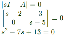 Previous Year Questions- State Variable Analysis - 2 | Control Systems - Electrical Engineering (EE)