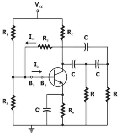 Figure 5: Transistor Phase shift oscillator