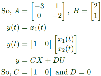 Previous Year Questions- State Variable Analysis - 2 | Control Systems - Electrical Engineering (EE)