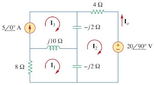Example of mesh analysis for ac circuit 