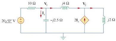 Frequency domain equivalent of the circuit in Figure 