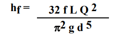 Darcy`s formula for friction loss of head
