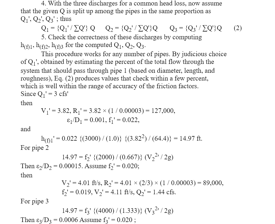Questions for Flow Through Pipes | Fluid Mechanics for Civil Engineering - Civil Engineering (CE)