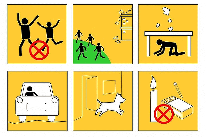 Precautions to take during an Earthquake