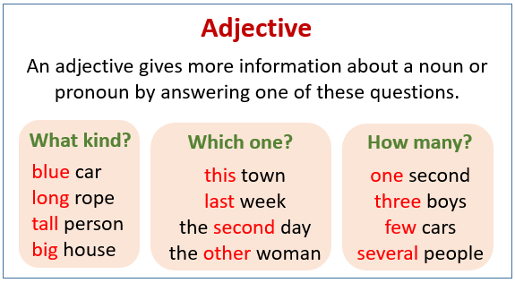 Adjectives | English Grammar for Class 6