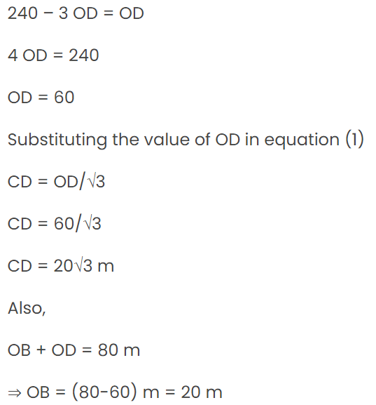 Some Applications of Trigonometry Class 10 Notes Maths Chapter 9