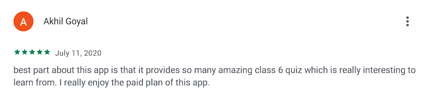 What users say about EduRev Infinity Package for Class 6 | How To Study For Class 6
