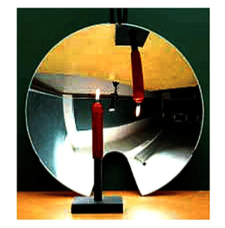 Inverted image of a candle