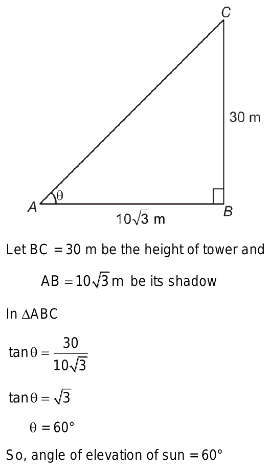 Some Applications of Trigonometry Class 10 Notes Maths Chapter 9