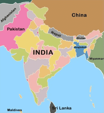 Neighboring countries of India 
