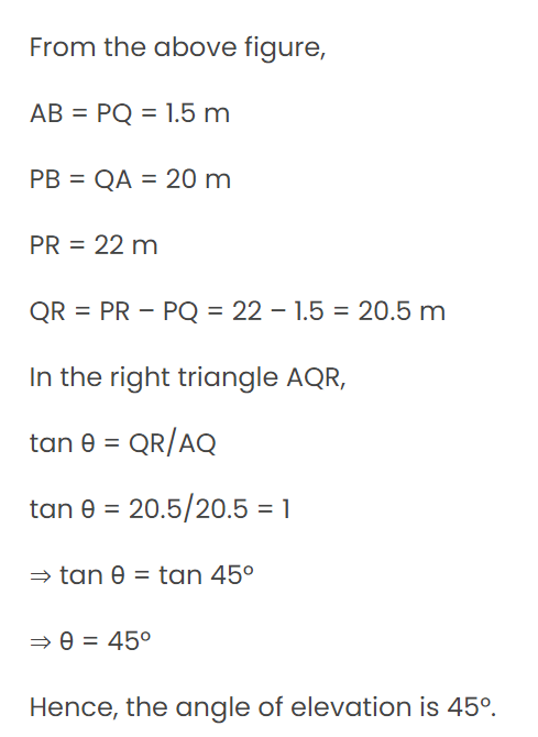 Some Applications of Trigonometry Class 10 Notes Maths Chapter 9