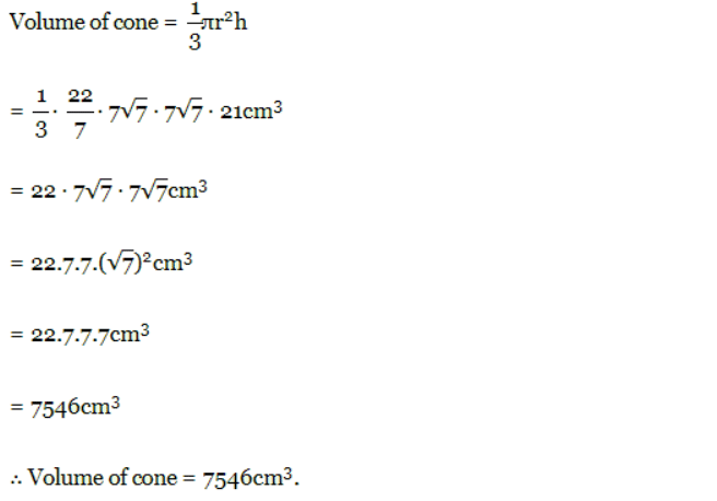 Surface Area and Volumes Class 9 Notes Maths Chapter 12