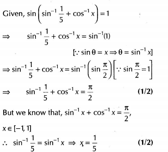 Inverse Of Trigonometric Functions (Important Questions) Class12th 2019 - CBSE/Schools