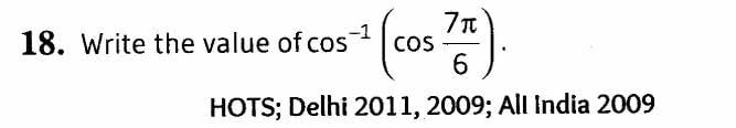 Inverse Of Trigonometric Functions (Important Questions) Class12th 2019 - CBSE/Schools