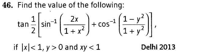 Inverse Of Trigonometric Functions (Important Questions) Class12th 2019 - CBSE/Schools