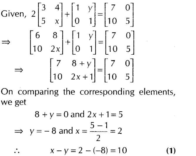 Matrices (Important Questions) Class 12th 2019