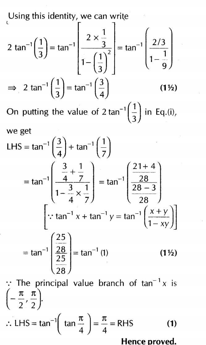 Inverse Of Trigonometric Functions (Important Questions) Class12th 2019 - CBSE/Schools