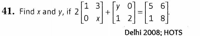 Matrices (Important Questions) Class 12th 2019