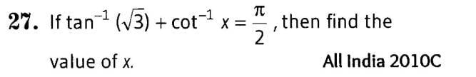 Inverse Of Trigonometric Functions (Important Questions) Class12th 2019 - CBSE/Schools