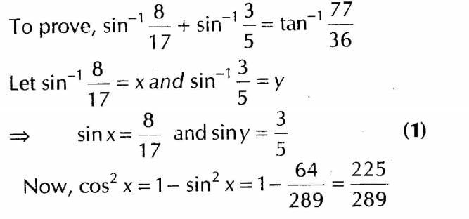 Inverse Of Trigonometric Functions (Important Questions) Class12th 2019 - CBSE/Schools