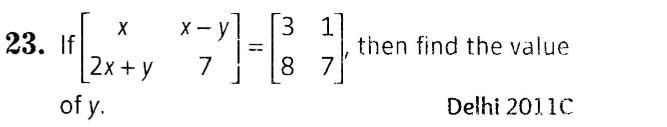 Matrices (Important Questions) Class 12th 2019