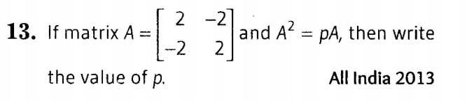 Matrices (Important Questions) Class 12th 2019