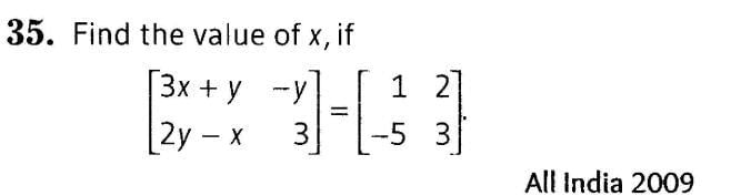 Matrices (Important Questions) Class 12th 2019