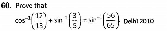 Inverse Of Trigonometric Functions (Important Questions) Class12th 2019 - CBSE/Schools